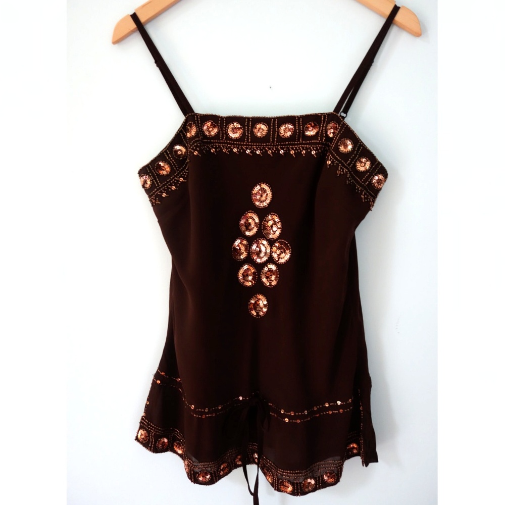 Express sequin dressy tank